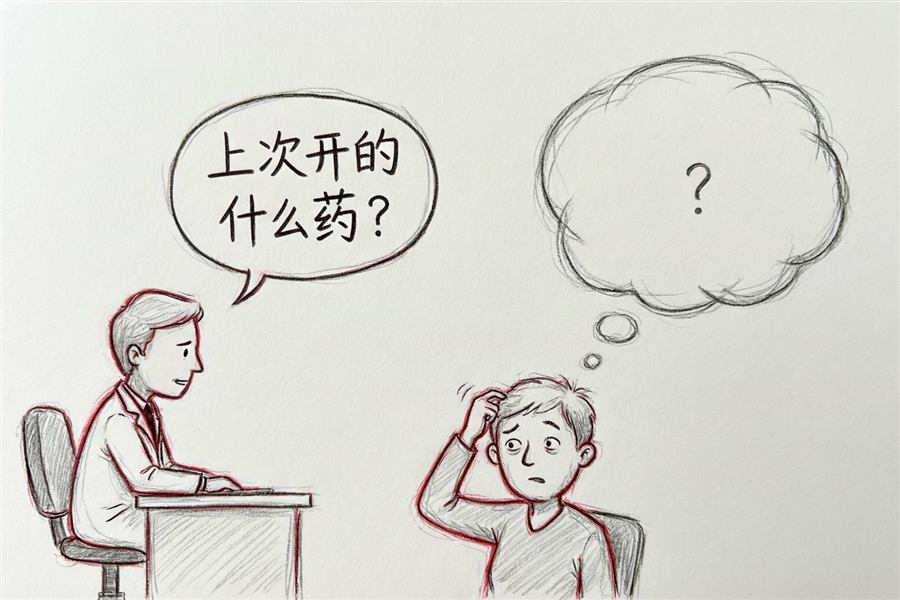 想不起来上次吃的什么药