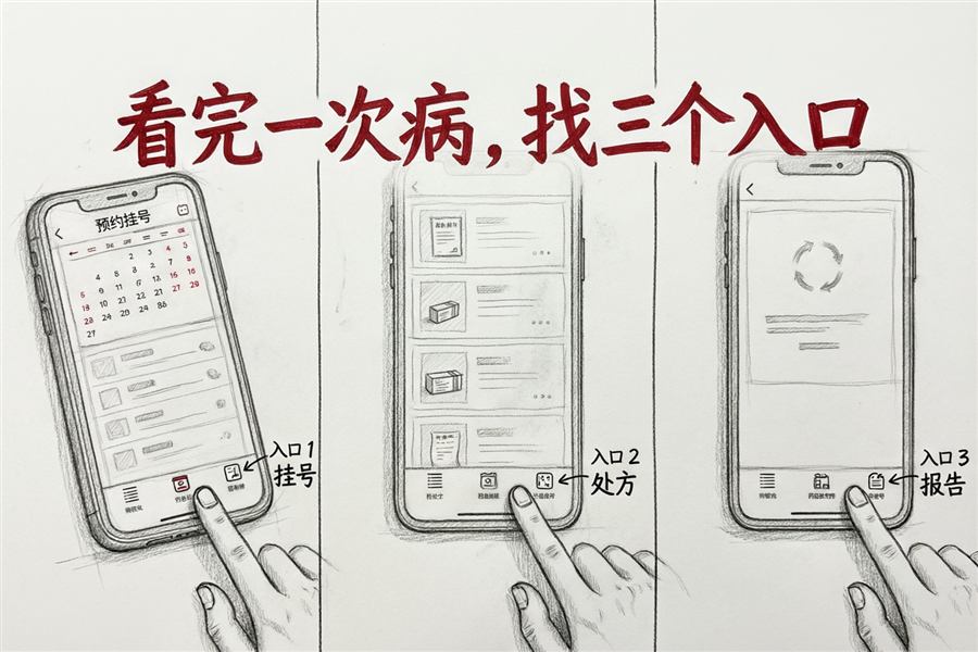 看完一次病，找三个入口